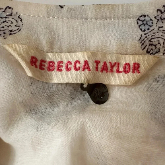 Rebecca Taylor Long Sleeve 3/4 Button Up Blouse - Picture 8 of 15
